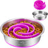 2-in-1 Metal Dog Bowl with Slow Feeder Insert, Stainless Steel Dog Bowls Food Grade 304, Water Food Bowl with Anti-Slip Silicone Base for Small & ...