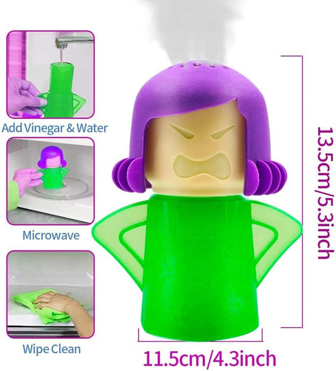 Abnaok Angry Mom Microwave Cleaner and Chilly Mama Fridge Deodoriser 2PCS Easily Clean in Minutes for Home or Office with English Manual...