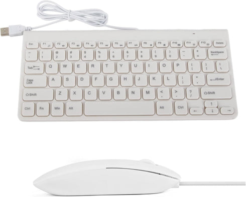 GOWENIC Wired Keyboard and Mouse, Ultra-Thin USB Keyboard Optical Mouse Mice Set ComboFull Size Wire Corded Keyboard Mouse Combo Set with Number P...