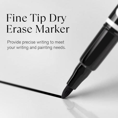 MaxGear Dry Erase Markers, 15 Count Fine Tip Dry Erase Markers Black, Fine Point Dry Erase Markers Low Odor, White Board Dry Erase Markers Bulk, T...