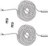 2pcs Silver Ceiling Fan Pull Chain Strong Bearing & Rustproof Beaded Extension Chains for Ceiling Fan Light Light Bulb Chain Extender Ceiling Fan ...