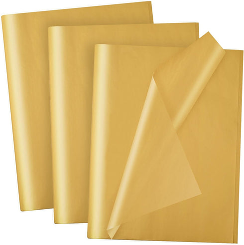 100 Sheets Gold Tissue Paper 12 x 20 Inches Recyclable Gold Wrapping Paper Bulk for DIY Crafts Birthday Baby Shower Christmas Gift Wrapping Crafts...