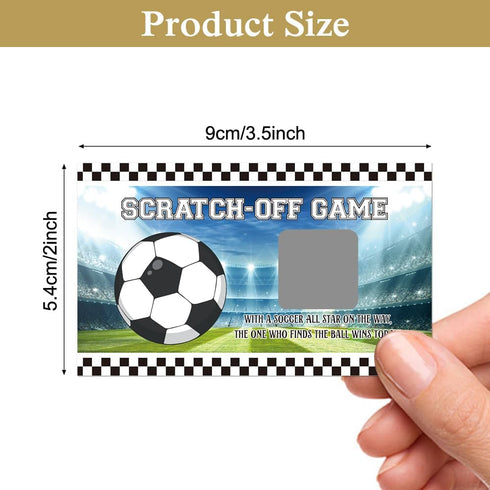 50 Pack Soccer Theme Scratch Off Game, Soccer Scratch Card for Baby Shower Birthday Party Lottery Game Group Games Enterprises Activity, Gifts for...