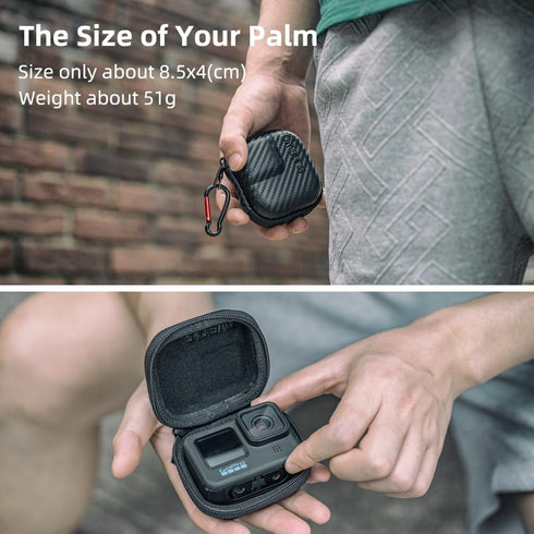 SUREWO Hard Carrying Case for GoPro Hero 13, Mini Hard Shell Carrying Case Travel Portable Storage Bag for GoPro Hero 12/11/10/9/8/7/6/5/4,DJI Osm...