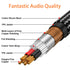 Tisino 1/4 to 3.5mm Adapter, 1/4" Female to 1/8" Male Stereo Audio Adapter for Headphone, Amplifiers, Guitar, Amp etc. - 5ft/1.5m...
