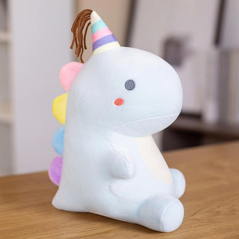Dinosaur Stuffed Animal Plush Toys, Cute Dinosaurs with Unicorns Plush Toy Dolls, Soft Dino Plushies for Kids Plush Doll Gifts for Boys Girls (Blu...