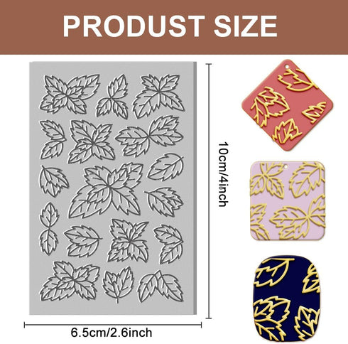 CHGCRAFT Rubber Polymer Clay Texture Sheet Leaf Clay Stamp Sheet for Crafts for DIY Clay Jewelry and Earrings Making Clay Mat...