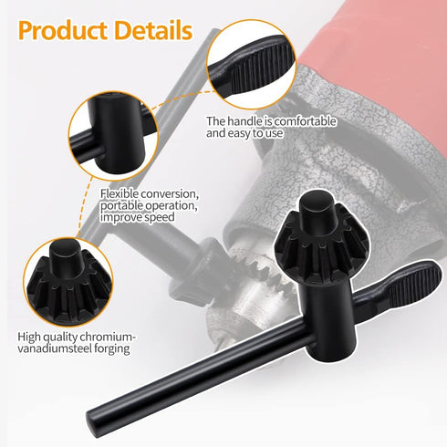 Drill Chuck Key Wrench, 6 Sizes Drill Press Chuck Key Replacement Drill Clamping Wrench Chuck Press Wrench Key for Electric Drill Clamping Tool of...