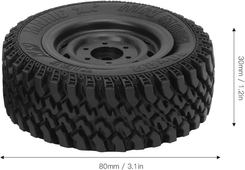 4PCS Plastic Rubber Tire Wheel Tyre Spare Parts Fit for C54 RC Model Cars...