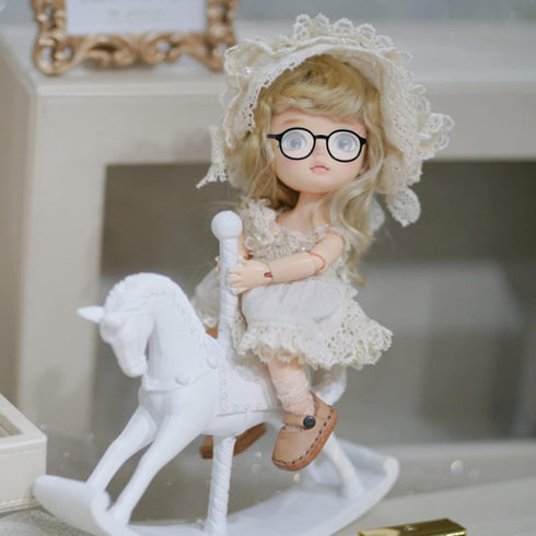 NUOBESTY Doll Eyewear 2pcs Doll Glasses Doll Eyeglasses Doll Dress up Glasses Dolls Reading Glasses Mini Glasses Costume Supplies for 15-20cm Doll...