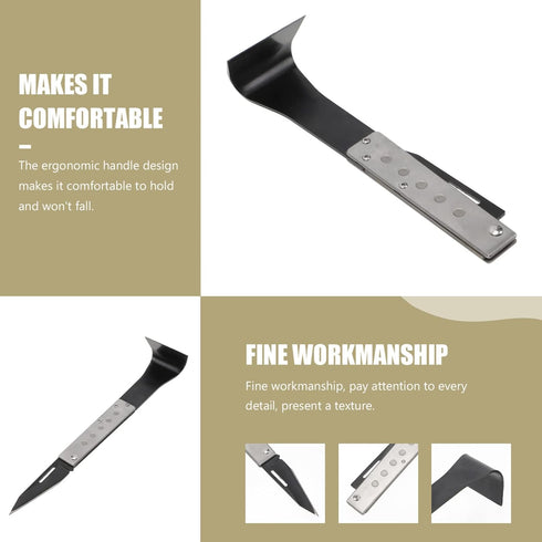 Bark Removal Tool Bark Stripper Wood Peeler Draw Shave Tool Stainless Steel Pry Bar Scraper Bark Removal Tool Garden Tree Bark Stripping Cutting T...