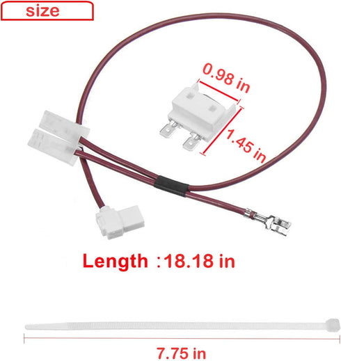 675813 Dishwasher Thermal Fuse Replacement Compatible with Whirlpool Kenmore Dishwasher Door Switch - Replace PS382828 AP3115186 3375557 3376359