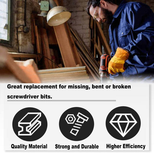 Utoolmart Pozidriv Screwdriver Bits, PZ3 Pozidriv Head Screw Driver Bit, with 1/4 Inch Hex Shank, 50mm Length S2 Steel Screw Driver Kit Tools, for...