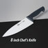 Chef Knife 8 inch, Multipurpose, Sharp Kitchen Knife, German Stainless Steel, Ergonomic Handle, Home or Professional Use....