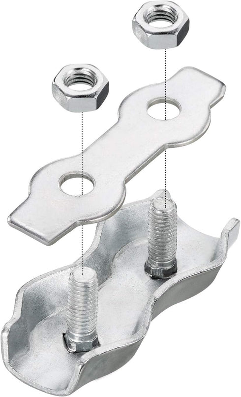 Maitys Poly Rope Connector Wires Splicer Galvanized Steel Connector for Electric Fences (12)...