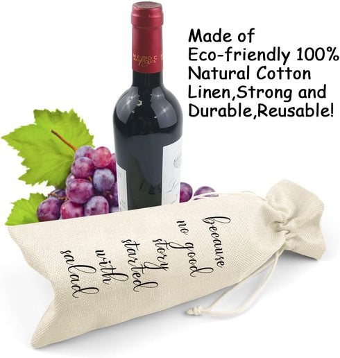LANBAIHE Wine Gifts Bag for Housewarming, Wedding Gifts, Birthday Gifts, Retirement Gifts, Engagements Gifts, New Job Gifts, Because No Good Story...