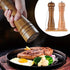SZUAH Salt and Pepper Grinders, Oak Wooden Salt and Pepper Mills Shakers with Cleaning Brush & Wood Stand, Ceramic Rotor with Strong Adjustable Co...