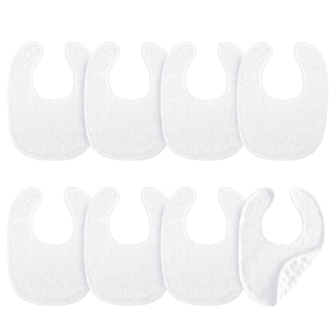 Cherub New Upgraded Muslin Baby Bibs for Drooling and Teething, 8 Pack Absorbent Baby Bandana Bibs for Baby Girl Boy, Soft Cotton Baby Drool Bibs...