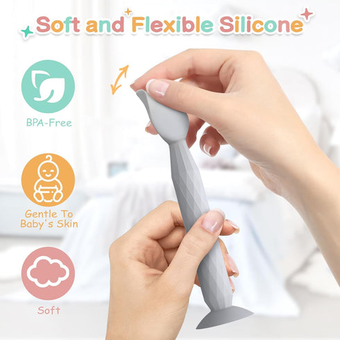 Youngso Diaper Cream Spatula - Diaper Cream Applicator with Suction Cup Base - Hygienic and Easy to Clean -Butt Spatula for Baby Essentials -Baby ...