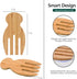Bamboo Salad Hands, 2pcs 7.1in Bamboo Salad Server, Bamboo Kitchen Helper With Smooth Surface by Hand Grinding, Salad Claws Set for Serving Salad,...