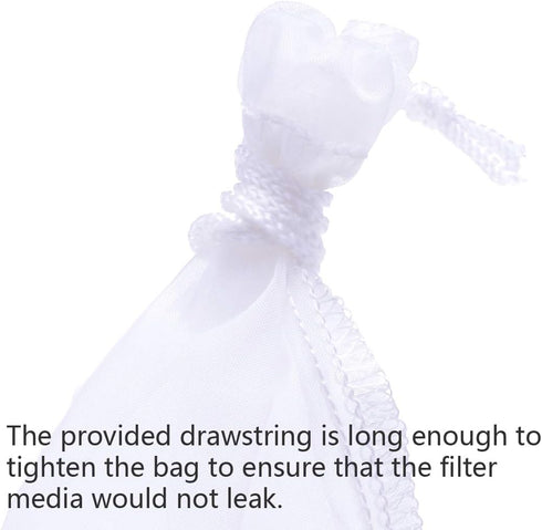 ALEGI 180 Micron Aquarium Filter Media Fine Mesh Bag, 8" by 4" Small Resin Filters Media Bags for Fish Tank (8"*4"(4Pcs))...