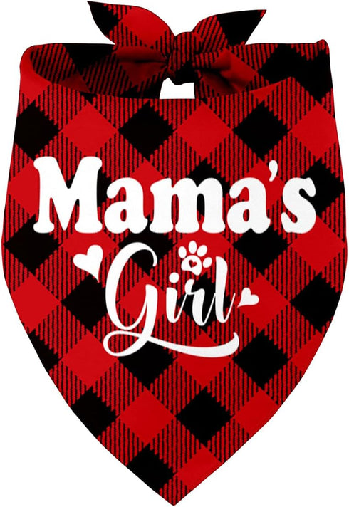 Mama’s Girl Dog Bandana, Dog Mom's Girl Gift Dog Bandana, Pet Scarf Accessories, Printed Dog Bandanas Gift for Dog Lover Birthday or Christmas, fo...