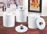 SheeChung Plastic Acrylic Bathroom Vanity Countertop Canister Jars with Storage Lid, Apothecary Jars Qtip Holder Makeup Organizer for Cotton Balls...