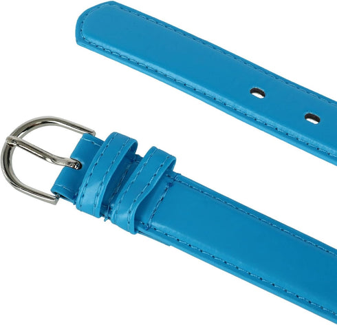 CTM® Women's Leather 1 1/8 Inch Dress Belt, M, Blue...