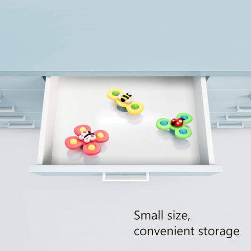 Suction Toys for Baby, 3PC Baby Bath Toys with Rotation Suction Cup for Baby Dining Table/Bathing/Travelling...