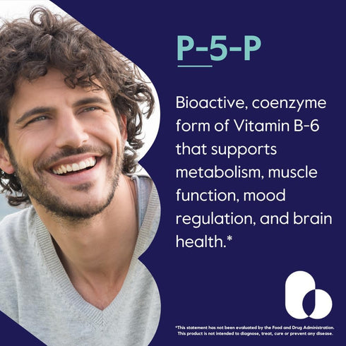 BESTVITE P-5-P 100mg (240 Vegetarian Capsules) (120 x 2) (CoEnzymated Form of B-6) - No Stearates - Vegan - Non GMO - Gluten Free...