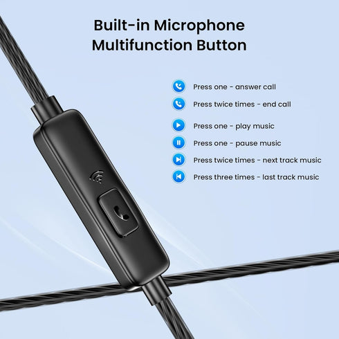 Rayleigh USB C Headphones with Microphone 3 Pack, Wired Earbuds with Heavy Bass, Type C Earphones with Noise Isolating, Compatible with iPad, Andr...