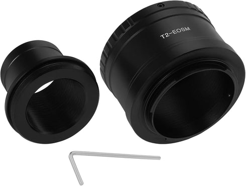 1 Set T2-EOS M Camera Telescope Lens Mount Adapter with 1.25 inch Telescope Adapter Ring Compatible with Canon EOS M M2 M3 M5 M6 M10 M50 M100 M200...