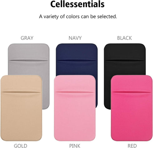 Cell Phone Pocket Self Adhesive Card Holder Stick On Wallet Sleeve with Adhesive RFID Card ID Credit Card ATM Card Holder for iPhone Android 2 PAC...