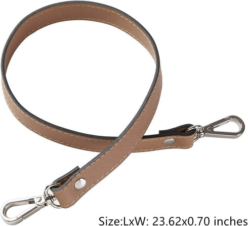 ESUPPORT Purse Straps Replacement Leather Handbags Shoulder Bag Wallet DIY 23.62 Inch Long Silver Metal Buckle...