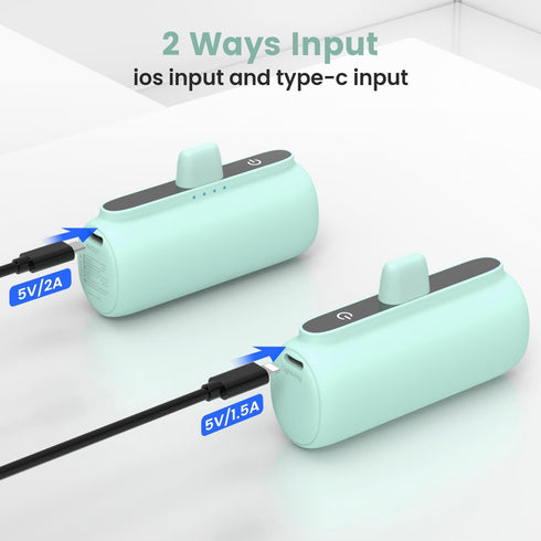 Portable Charger for iPhone, 5500mAh Plug in Ultra-Compact Power Bank Small Battery Pack Phone Charger Compatible with iPhone 14 13 12 Mini 11 Pro...