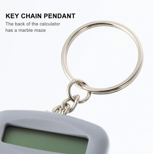 2pcs Mini Calculator Keychain Portable Cute Cartoon Calculator Electronic Pocket Calculator with Key Ring for Children Students School Supplies Ke...