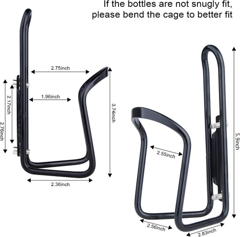 Bike Water Bottle Cage, 2Pack Cycling Bicycle Water Bottle Cage Holder Bracket for Mountain Bike MTB Road Bike, Bike Accessories, Made of Lightwei...