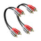 2RCA Video Extension Cable 2RCA Male to 2RCA Male Short Subwoofer Cable 2RCA to 2RCA Cable Stereo Audio Cable RCA to RCA Short Cable for HDTV Syst...