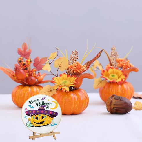 Liveish Halloween Embroidery Kits, Embroidery kit for beginners adults,embroidery kits for beginners with Patterns and Instructions.(Halloween Pum...