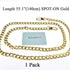 HAHIYO Purse Chain - 55.1 Inch Gold Strap for Shoulder, Cross Body, Sling, Handbag & Clutch - Comfortable Flat 0.4' Wide, 2.4mm Thick Metal - 1 Pa...