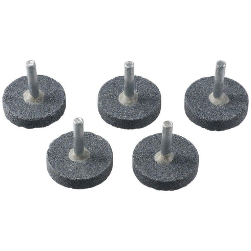 Abrasive Grinding Wheels 5pcs Corundum Industry Tool 1/4" Shank Diamond Burr Bits Metal Carving 1.5-inch Dia Stone Carving Set Craft Carving...