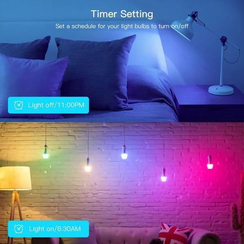Smart Light Bulbs, Color Changing Light Bulb Work with Apple HomeKit, Alexa and Google Home Assistant 9W WiFi Dimmable LED Light Bulbs 850LM RGB L...