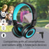 M3 Kids Headphones with Microphone Lightweight Foldable Adjustable Stereo Bass On-Ear Headphones with 1.3 M Tangle-Free Cord for smartphons Tablet...
