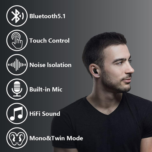 Wireless Earbuds for Kids,Bluetooth Headphones for Small Ears Women Man Adults,25hrs Playtime Built in Mic Earphones Premium Deep Bass in Ear Head...
