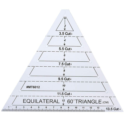 60 Degree Equilateral Triangle Quilting Ruler Acrylic Triangle High Transparency Original Scale Tailor Maker Ruler for Quilting...