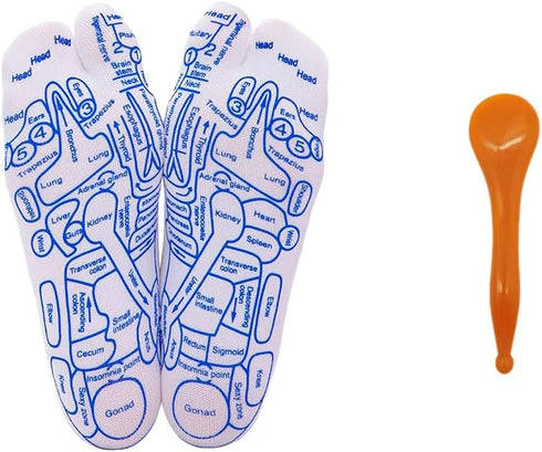 Broman Reflexology Socks with Acupressure Pen with Gua Sha End,Foot Pain Relief Remedy,Men's Size...