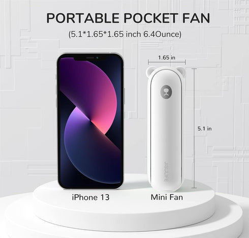 JISULIFE Handheld Fan with 4500 mAh Powerbank Max 37 Hours Runtime, Pocket Portable Battery Operated or USB Powered Folding Personal Fan, 3 Speeds...