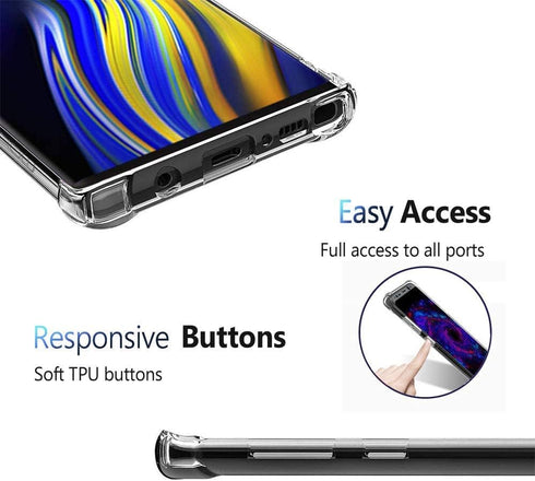 KIOMY Case for Samsung Galaxy Note 8 Shockproof Bumper Protective Cover Hybrid Design Hard PC Back + Flexible TPU Raised Bezel Transparent Slim Fi...