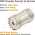 SO239 Barrel Connector, 6-Pack PL259 Coupler UHF Female to Female RF Adapter Coax Coaxial for CB Ham Radio Antenna, SWR Meter Cable Extention...