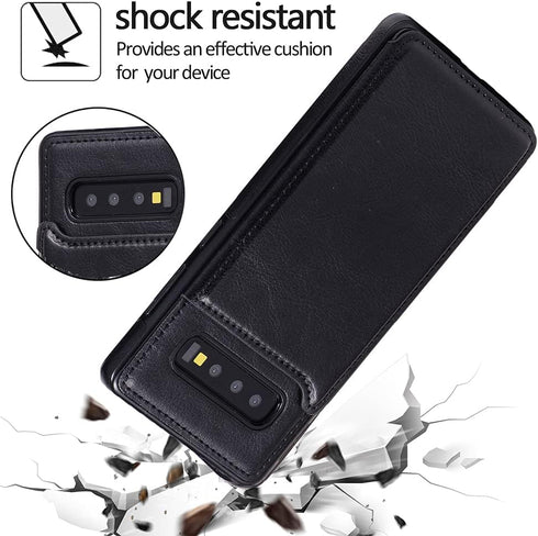 NKECXKJ Design for Samsung Galaxy S10 Wallet Case,PU Leather Phone Cases with Screen Protector Card Holder,Stand Shockproof Flip Protective Cover ...